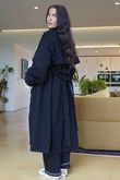 Mercer Soft Twill Trench Black /20 =